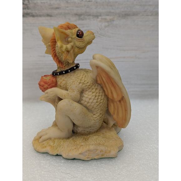 Vintage Enchantica Dragon Figurine 1988 Andrew Bill Resin Handpainted England - Picture 4 of 14
